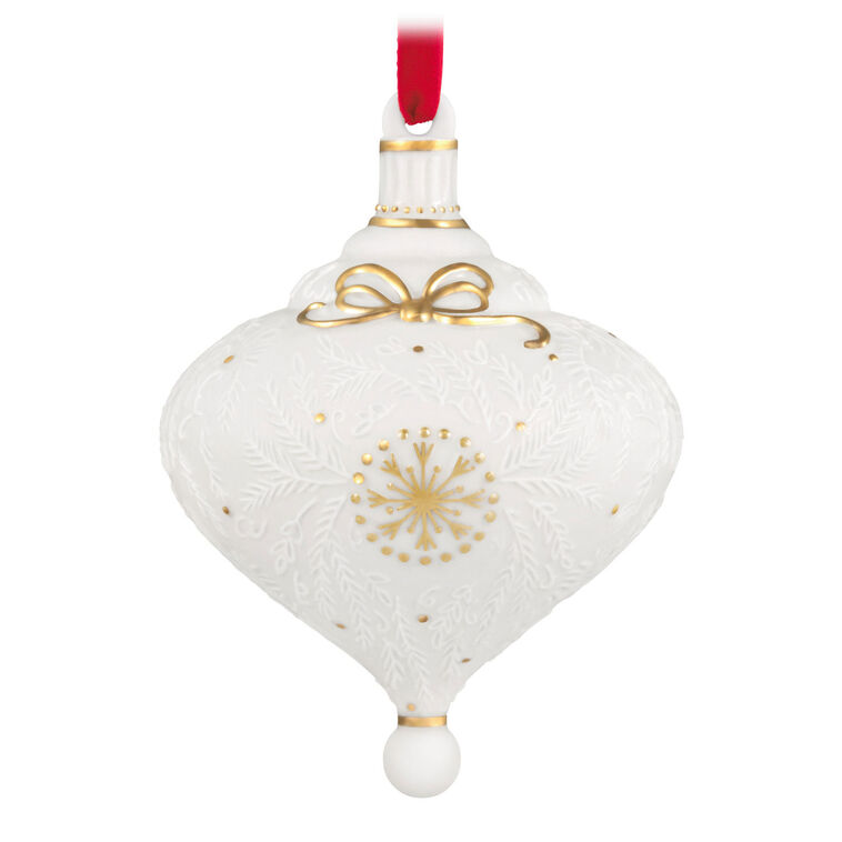 Holiday Heirlooms Elegant Evergreens Porcelain Ornament - Raymond's Hallmark