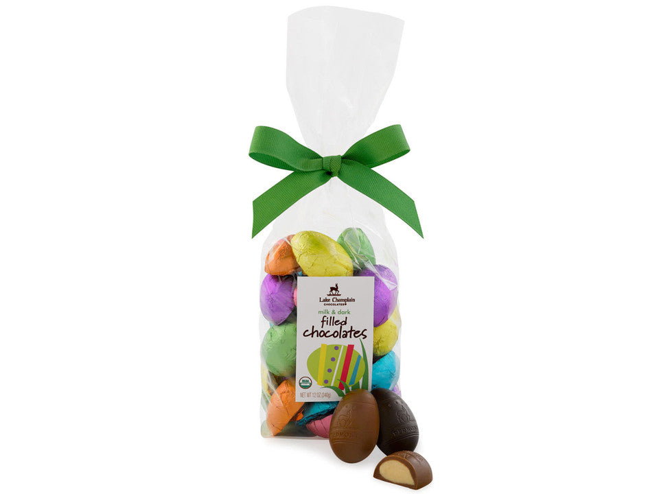 Organic Assorted Filled Chocolate Eggs Dark & Milk - Raymond's Hallmark