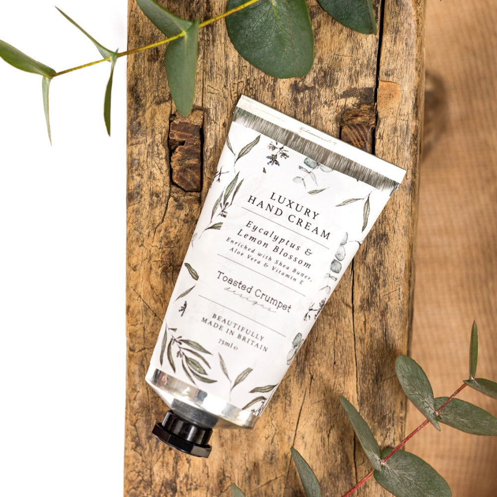 Luxury Hand Cream Moisturiser Eucalyptus & Lemon Blossom Toasted Crumpet