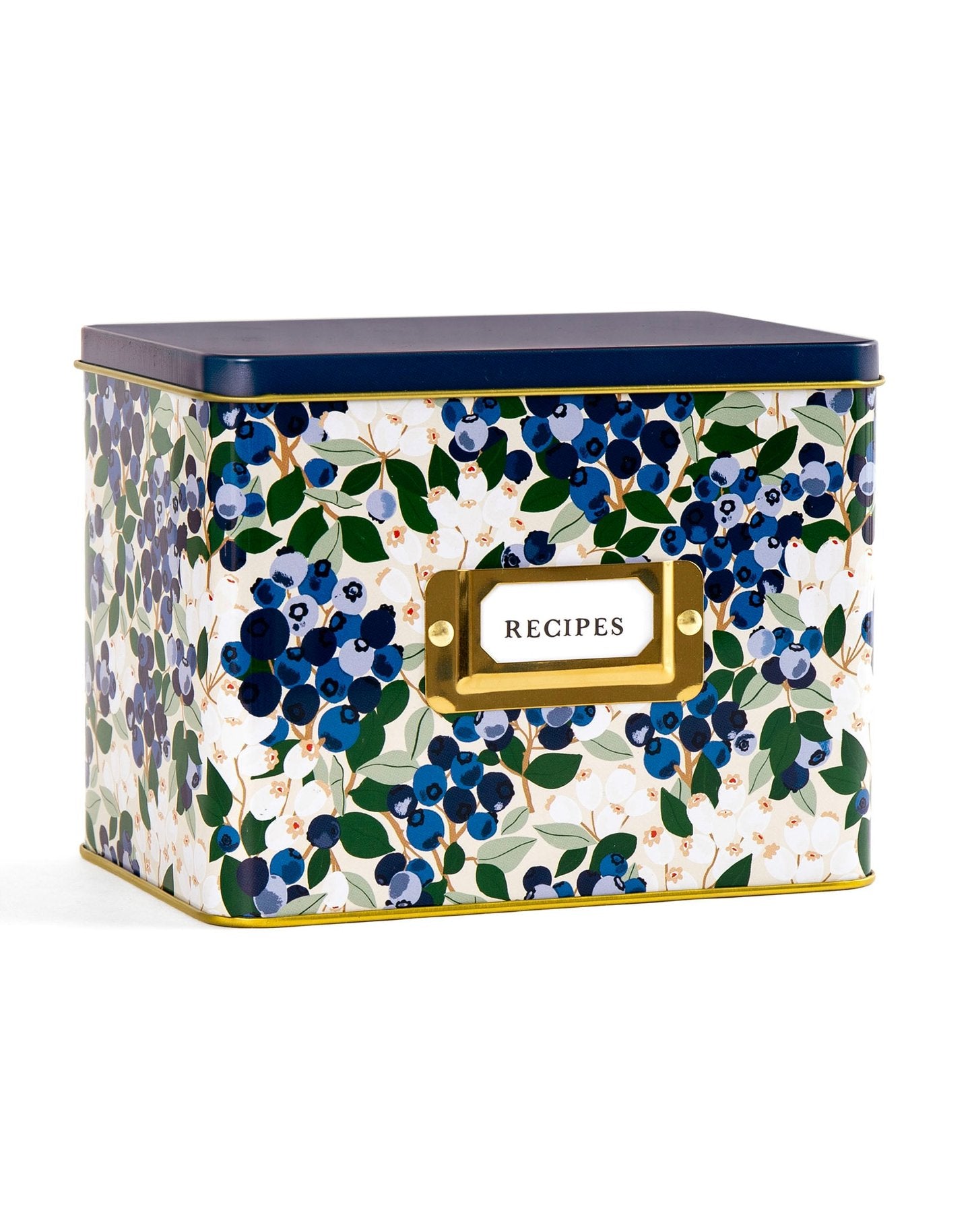 Blueberry Field Tin Recipe Box - Raymond's Hallmark