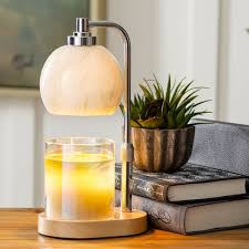 Swirl Blown Glass Candle Warmer Lamp