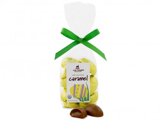 Organic Caramel Milk Chocolate Eggs - Raymond's Hallmark