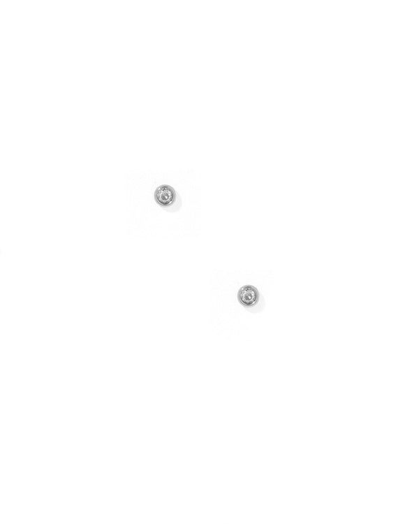 Screwback Stud Earrings-Cooper Clear Silver - Raymond's Hallmark