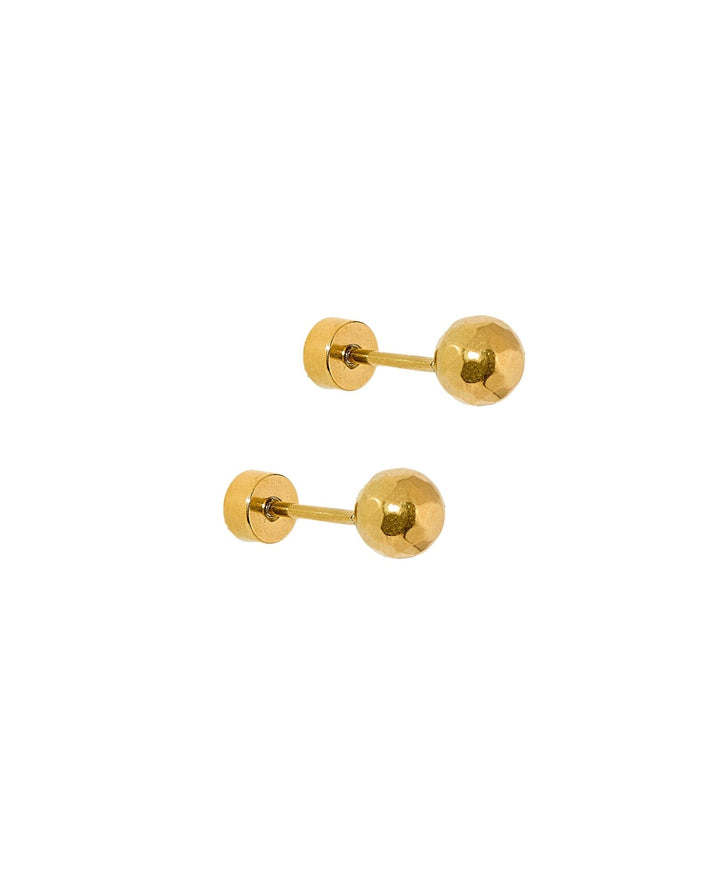 Screwback Stud Earrings-Lydia Gold - Raymond's Hallmark