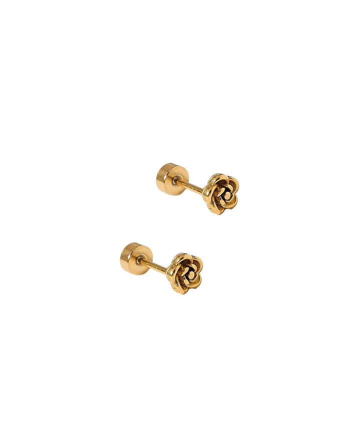 Screwback Stud Earrings-Rose Gold - Raymond's Hallmark
