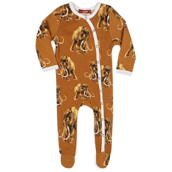 Footed Romper Woolly Mammoth - Raymond's Hallmark