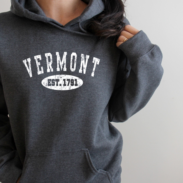 Vermont Hoodie Dark Heather Grey - Raymond's Hallmark