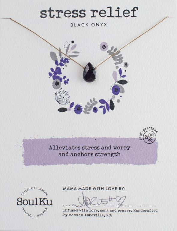 Soul-Full Necklace Black Onyx - Stress Relief - Raymond's Hallmark