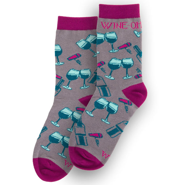 Wit  Socks Wine Glasses - Raymond's Hallmark