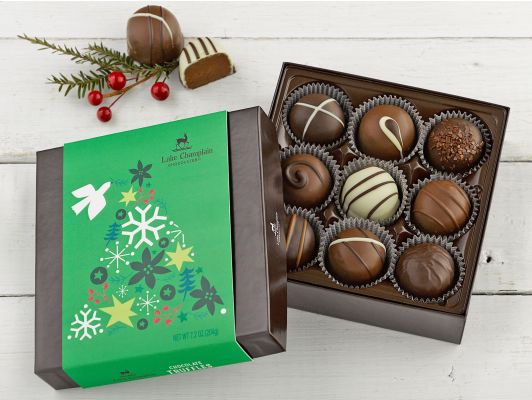 Christmas Truffle 9pc Box - Raymond's Hallmark