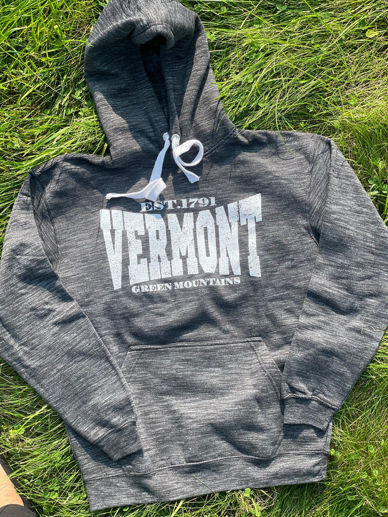 Vermont Green Mountains Marbled Hoodie Lt. Grey