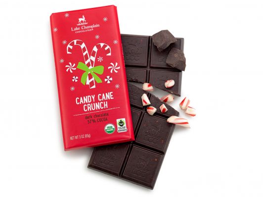Dark Chocolate Candy Cane Crunch Bar - Raymond's Hallmark